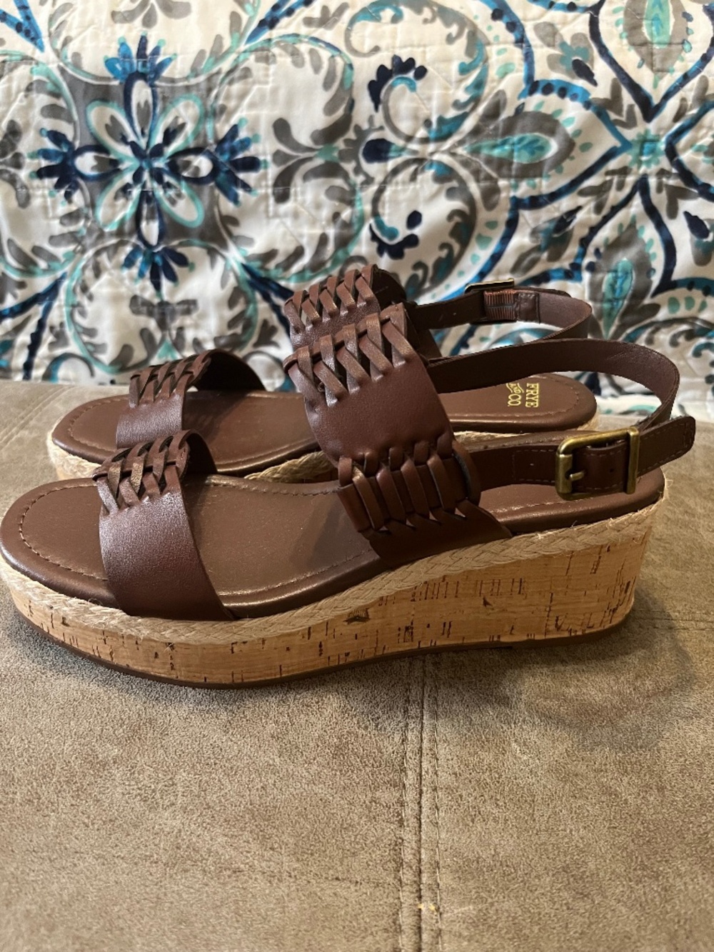 Frye & Co Brown Wedges 7.5 women’s